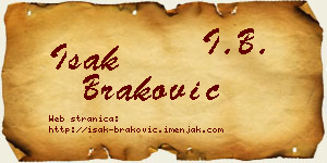 Isak Braković vizit kartica